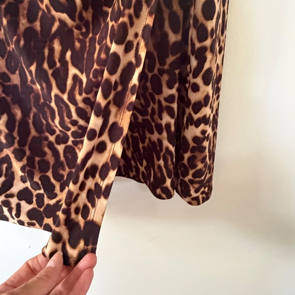 Lauren Ralph Lauren Animal print Stretch Ruching Flattering Cocktail Dress Sz.14 - Picture 6 of 9